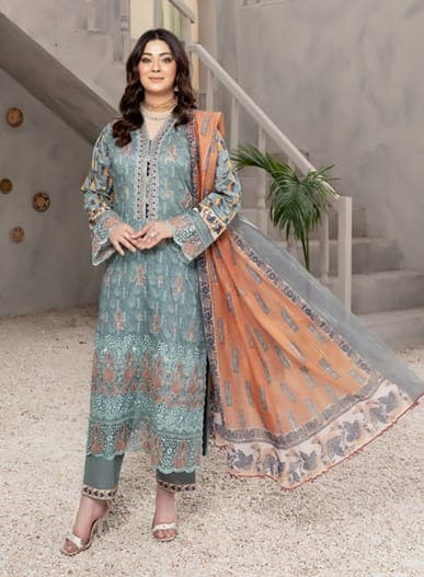 MUNIRA Embroiderd Lawn'25