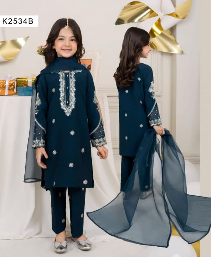 ZARQUN KIDS Silk 3pc Suit