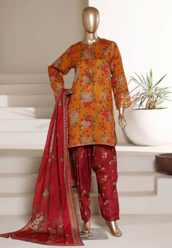 Sada Bahar Malaika Embroidered 3-Piece Shalwar Suit